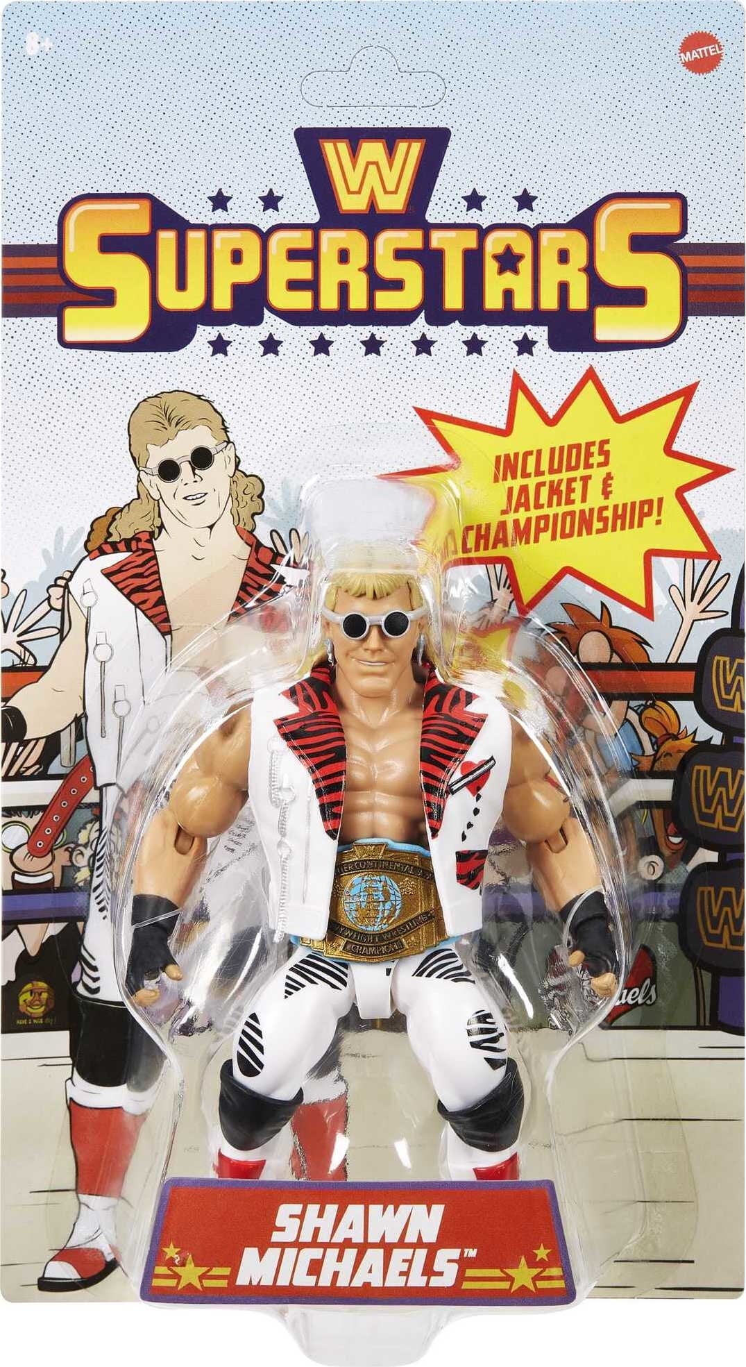 WWE Superstars Shawn Michaels Action Figure Toy, Poseable Retro Collectible